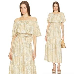 Natalie Martin Naomi Silk Dress in Jungle Print Clay